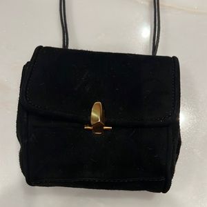 De Vecchi black, mini suede bag